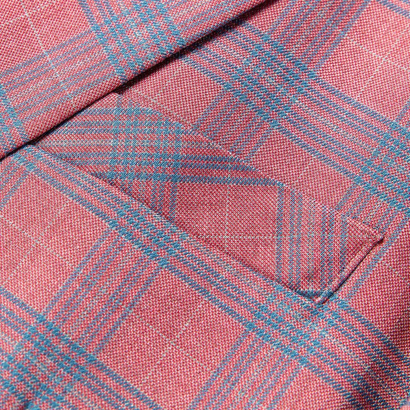 Damen Blazer Rosa Karo Elegantes Design