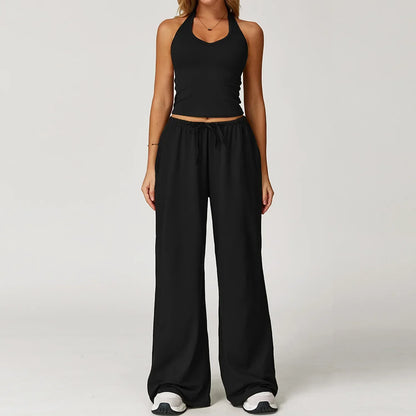 Damen Lounge-Set Halter- Bequem Crop-Oberteil - Norvielle