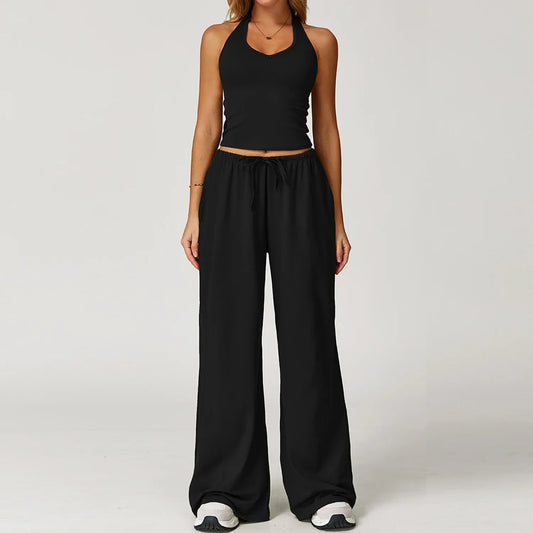 Damen Lounge-Set Halter- Bequem Crop-Oberteil - Norvielle