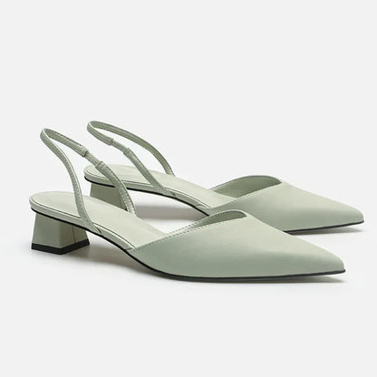 Damen Slingback Schuhe Spitz Absatz