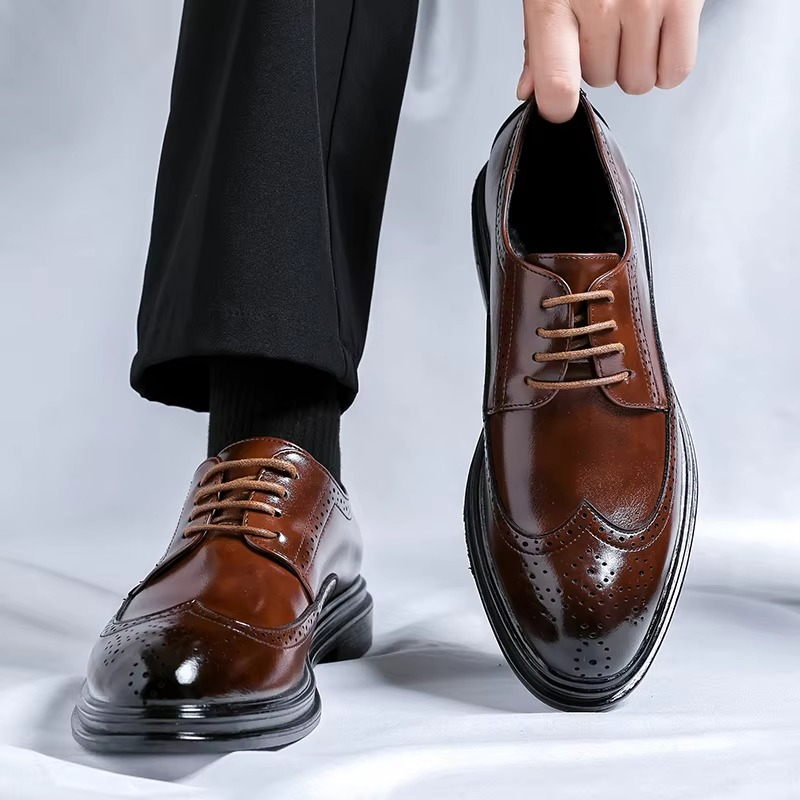 Herrenschuhe Klassisch Flügelspitze e Business Schuhe