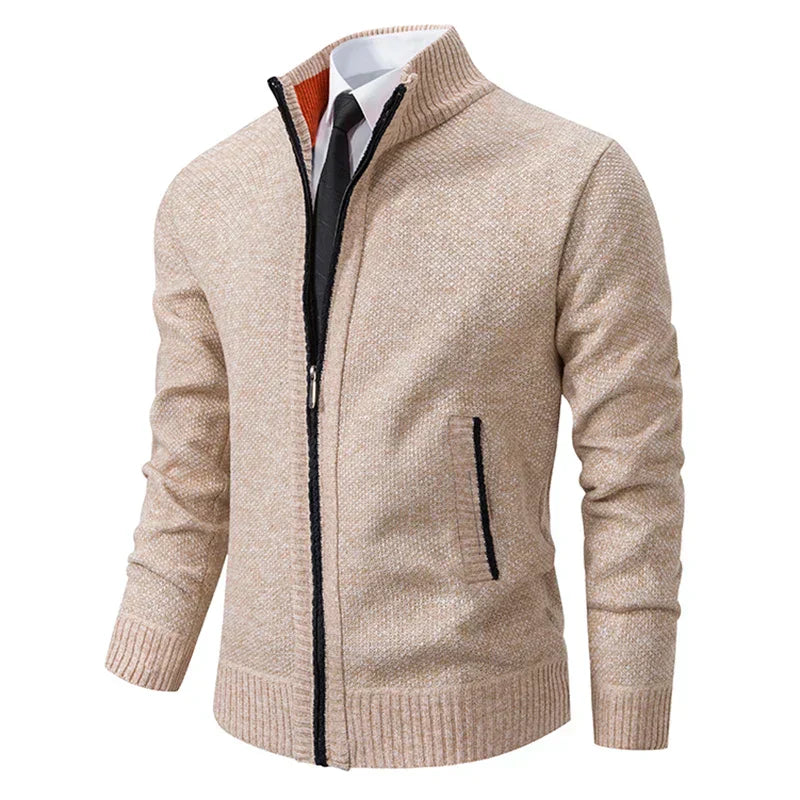Damen Strickcardigan Reißverschluss Warm