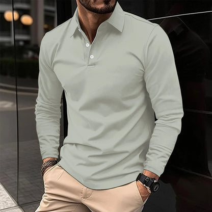 Herren Polo Klassisch Weiss Baumwolle