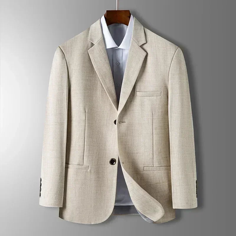 Herren Blazer Slim Fit Blau-Grau-