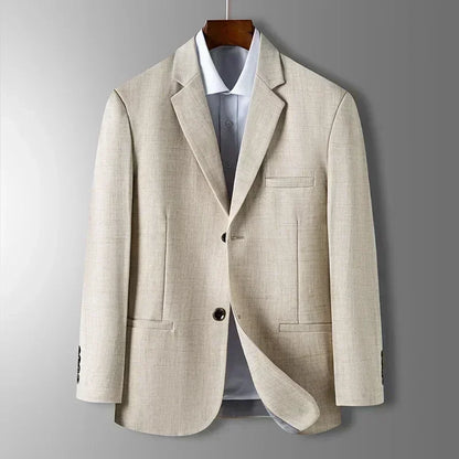 Herren Blazer Slim Fit Blau-Grau-