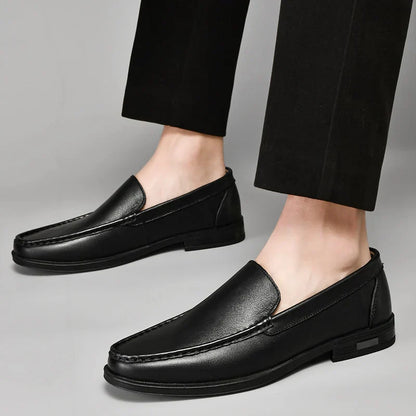 Herren Slip-On Schuhe Klassisch Leder