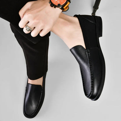 Herren Slip-On Schuhe Klassisch Leder