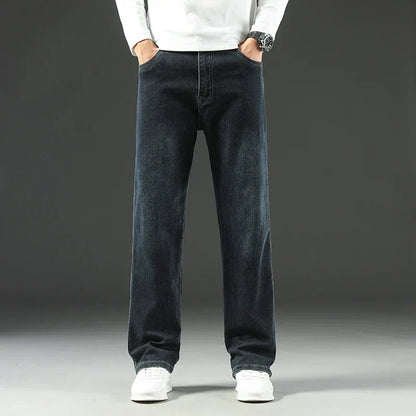 Herren Relaxed Fit Jeans Weit Bequem