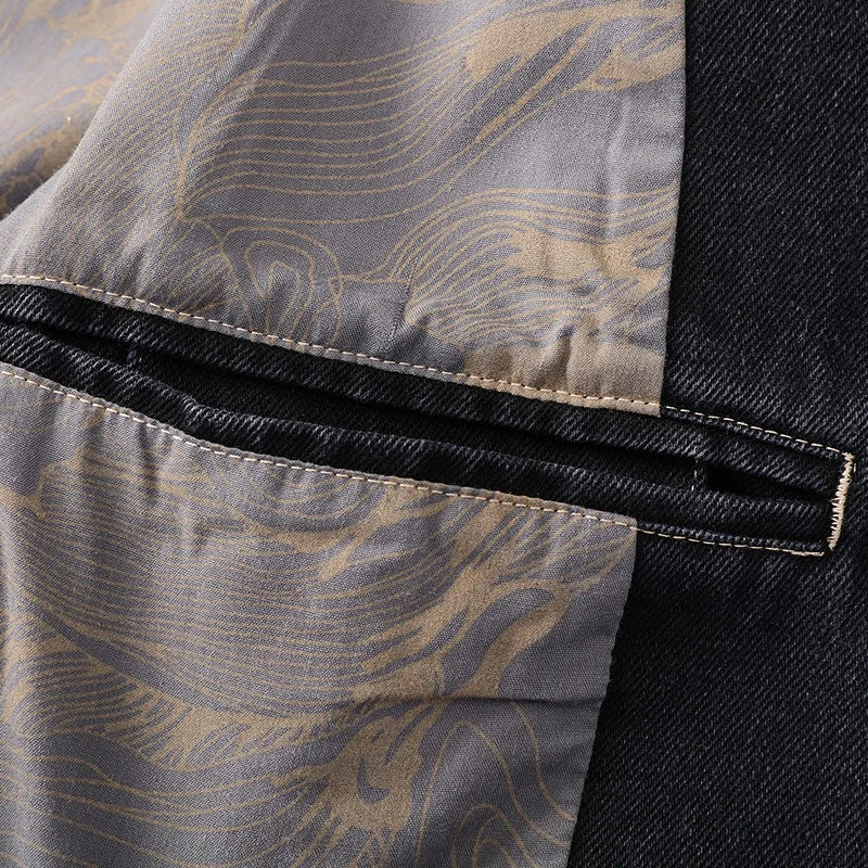 Männer Slimfit Blazer Denim Modern