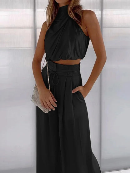 Damen Klassischer Zweiteiler Hosenanzug Elegant