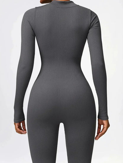 Damen Sportanzug Stretch Jumpsuit Aktiv