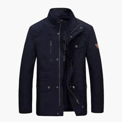 Herren Freizeitjacke Stehkragen Multitaschen Lässig Outdoor