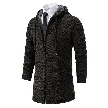 Herren Langmantel Warm Wasserabweisend Kapuze