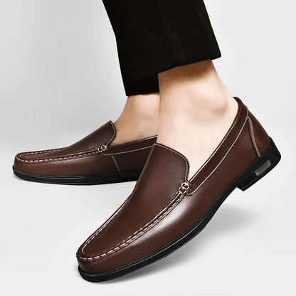 Herren Slip-On Schuhe Klassisch Leder