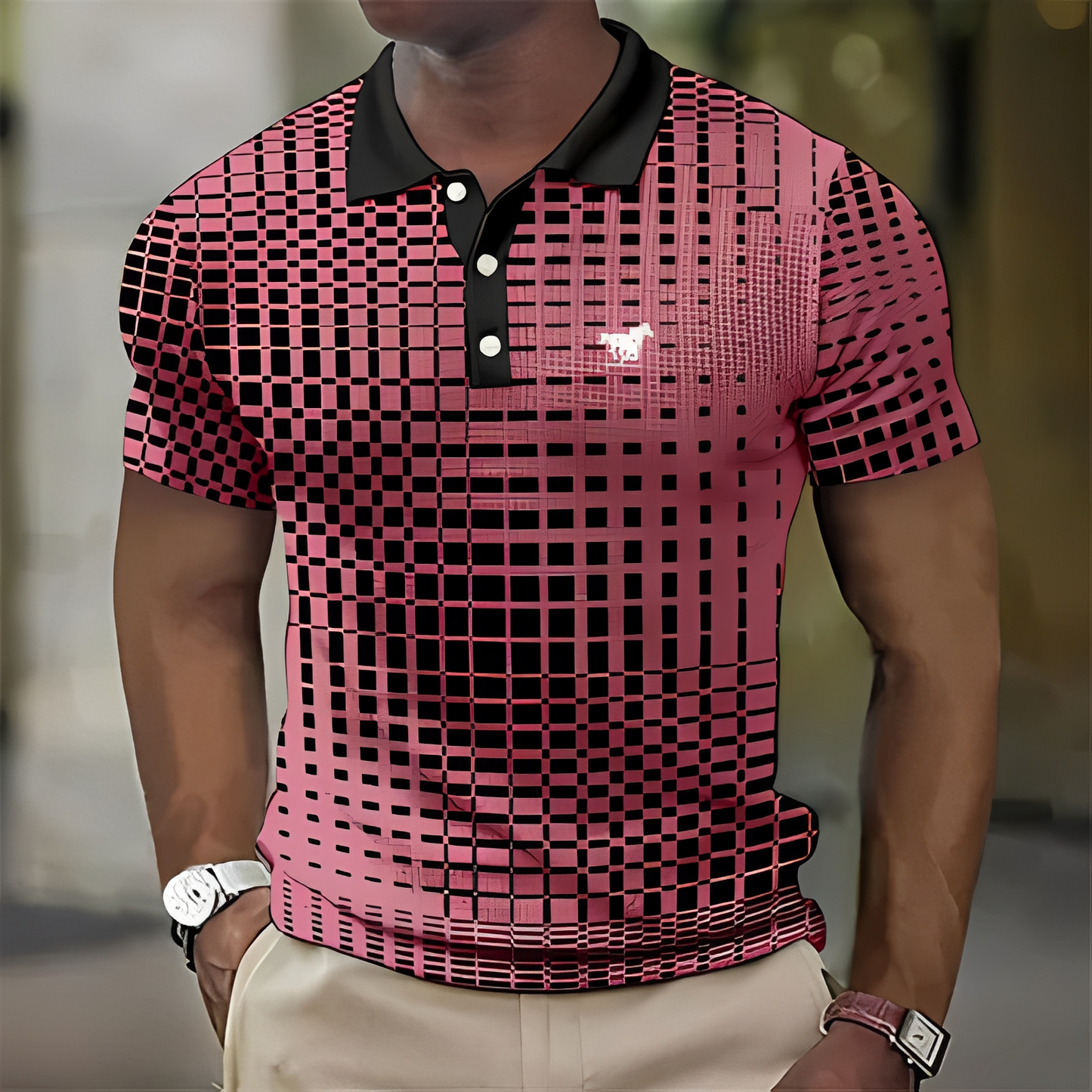Herren Slimfit Poloshirt Baumwolle
