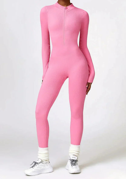 Damen Sportanzug Stretch Jumpsuit Aktiv