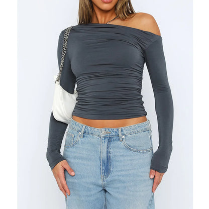 Damen Langarmtop Modern Twisted Design - Norvielle