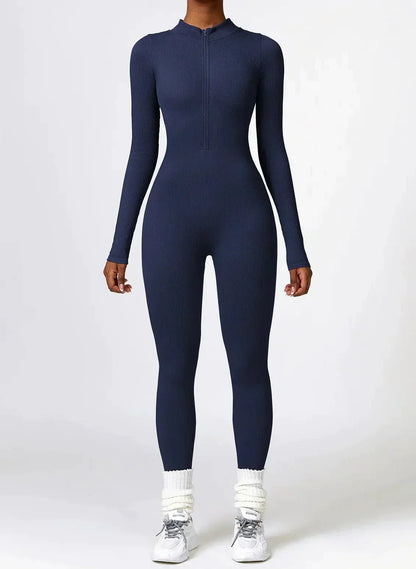 Damen Sportanzug Stretch Jumpsuit Aktiv