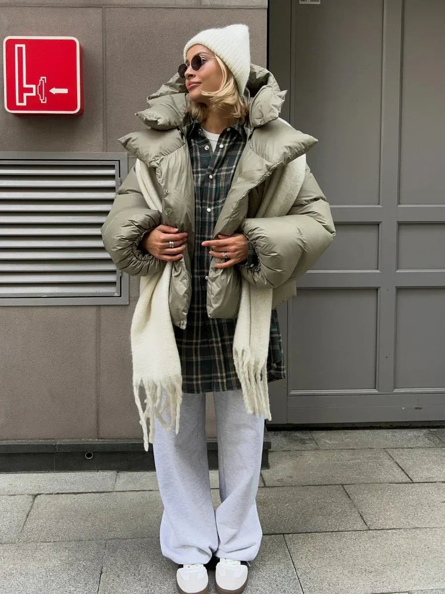 Damen Steppjacke Anthrazit Warm