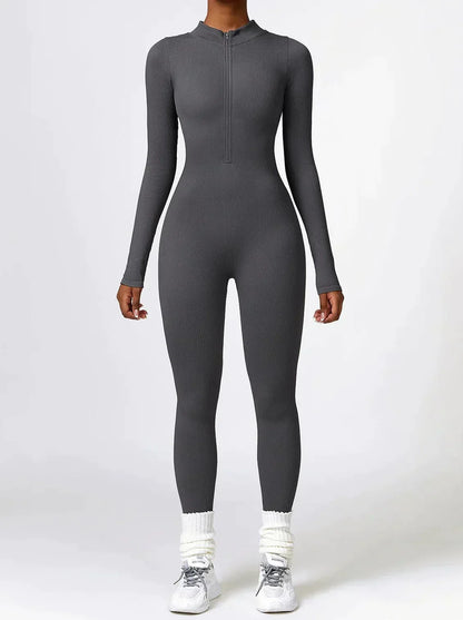 Damen Sportanzug Stretch Jumpsuit Aktiv