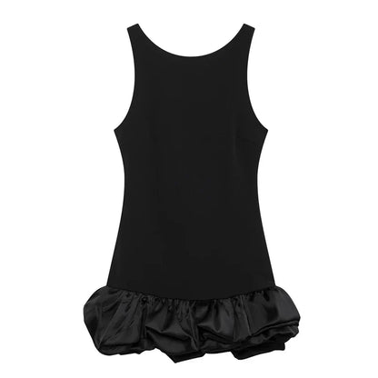 Kleines Damen Rüschenkleid Sommerfarben