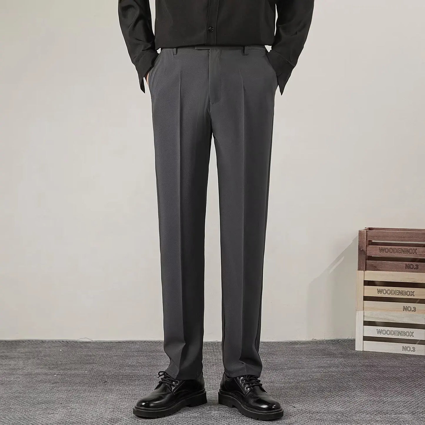 Herren Slimfit Hosen Elegant Bürohosen