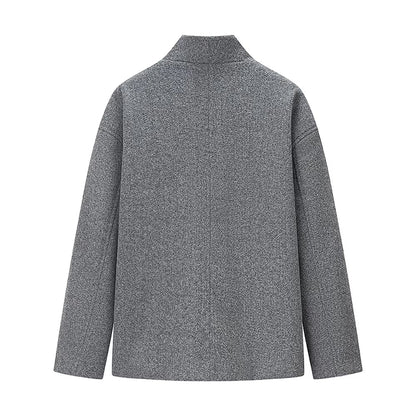 Damen Oversized Jacke Doppelreihig