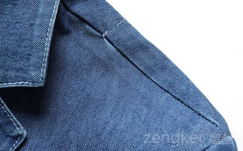 Herren Slimfit Blazer Denim Modern