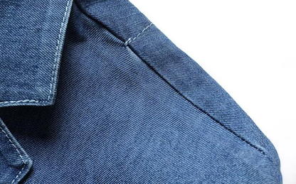 Herren Slimfit Blazer Denim Modern