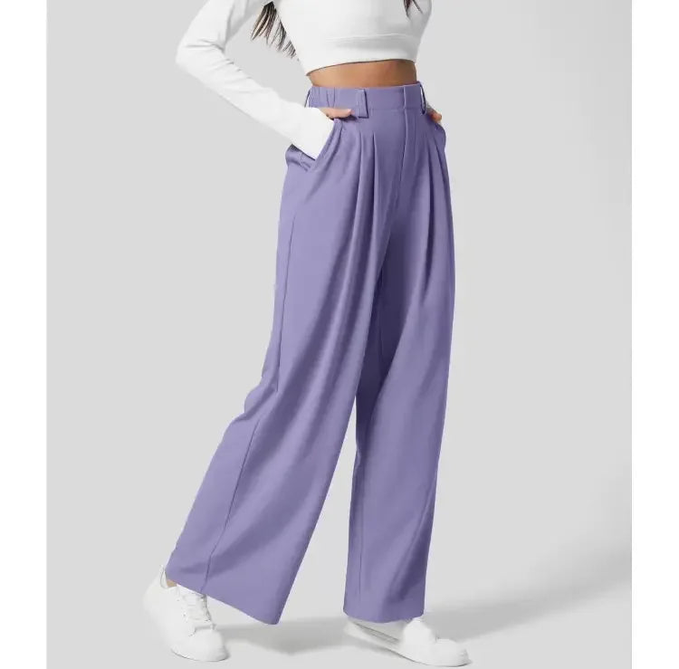 Damen High-Waist-Hose Elastisch Bequem