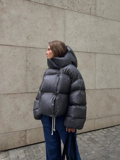 Damen Steppjacke Anthrazit Warm