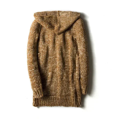 Herren Jacke Grobgestrickt mit Kapuze Winter - Norvielle