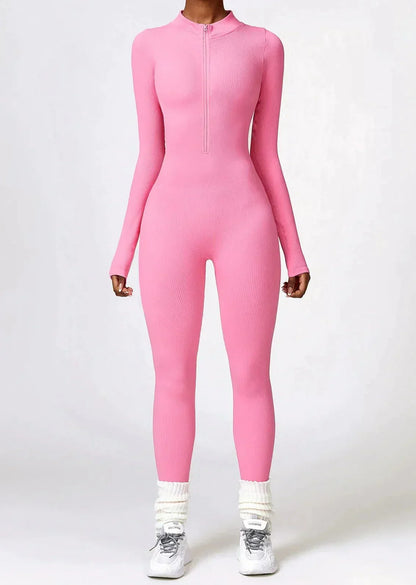 Damen Sportanzug Stretch Jumpsuit Aktiv