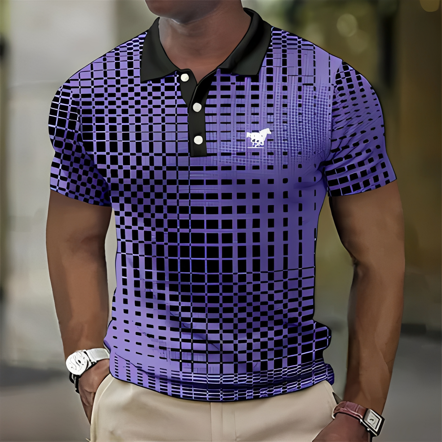 Herren Slimfit Poloshirt Baumwolle