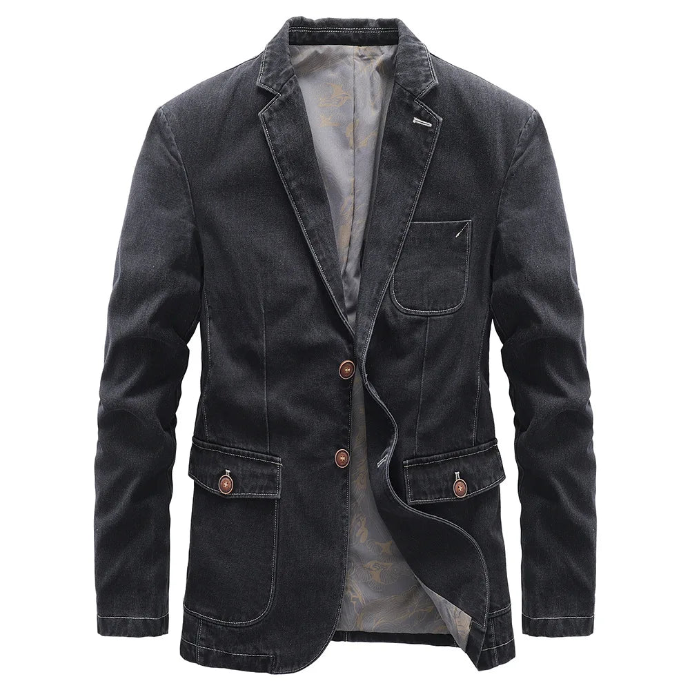 Männer Slimfit Blazer Denim Modern - Norvielle