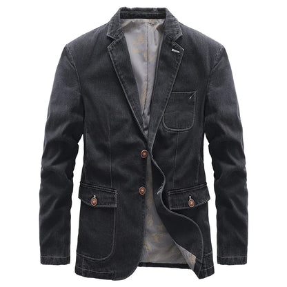 Männer Slimfit Blazer Denim Modern - Norvielle