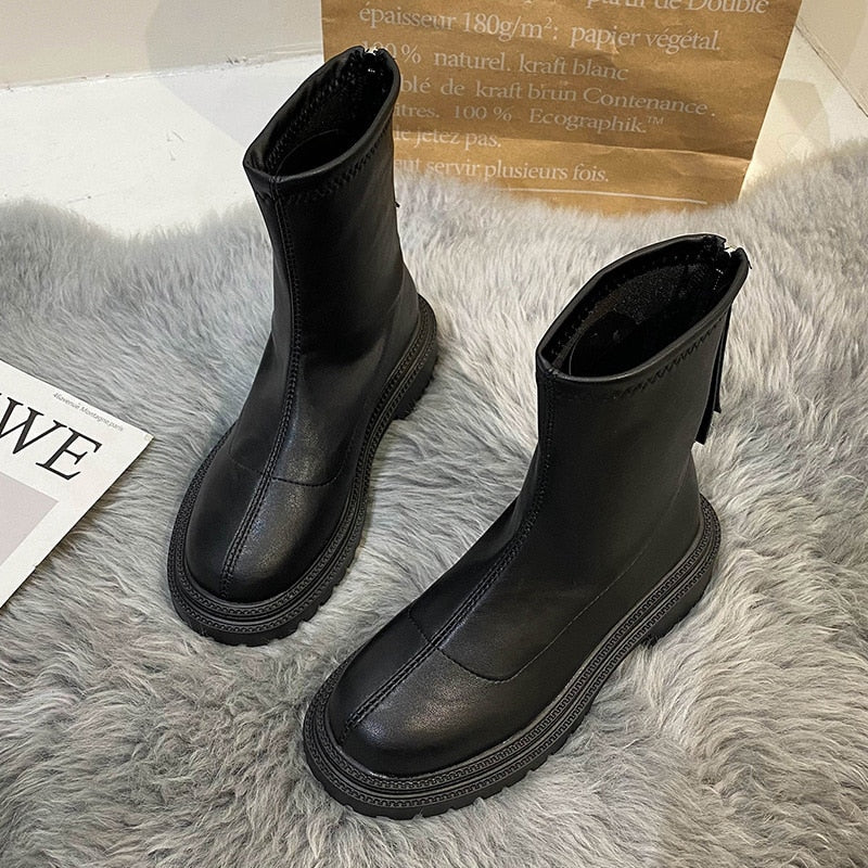 Damen Stiefel Lässig Bequem