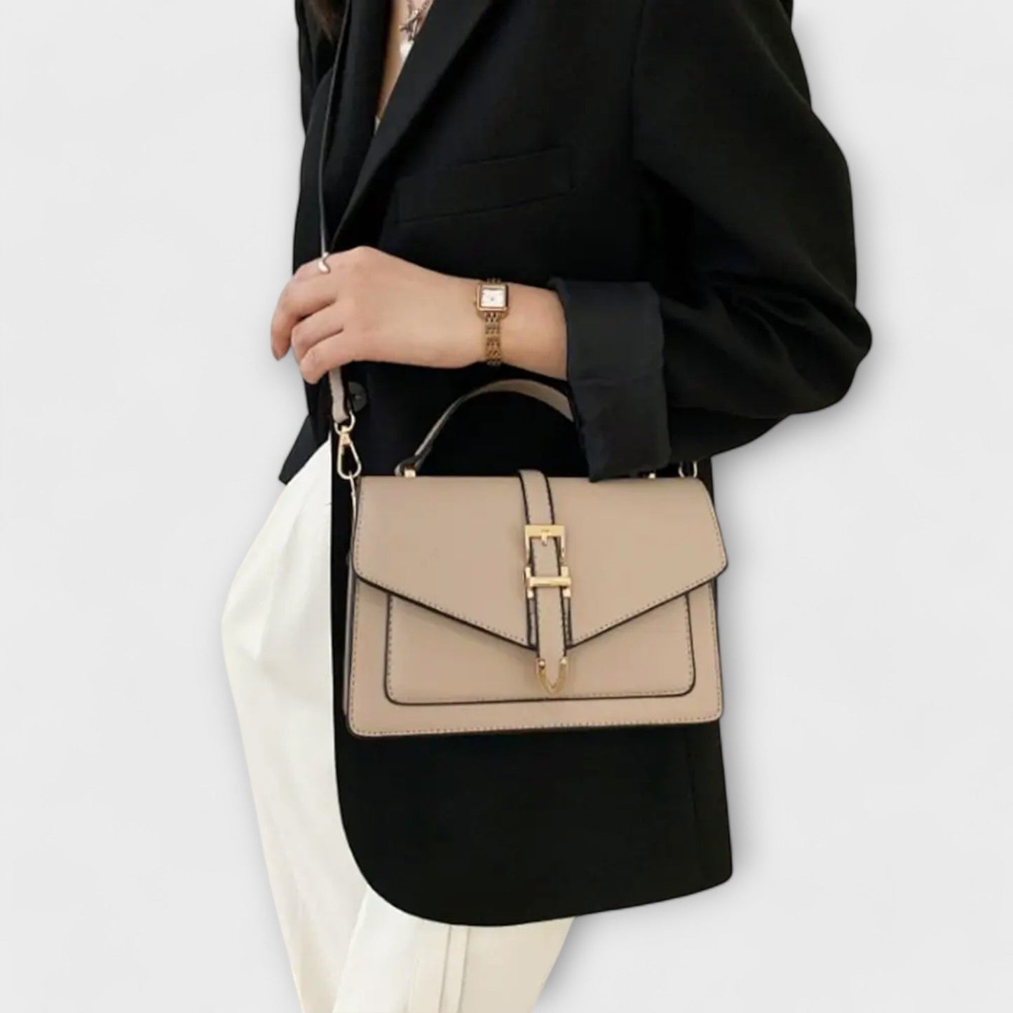Damen Schultertasche Leder Elegantes Design