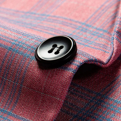 Damen Blazer Rosa Karo Elegantes Design