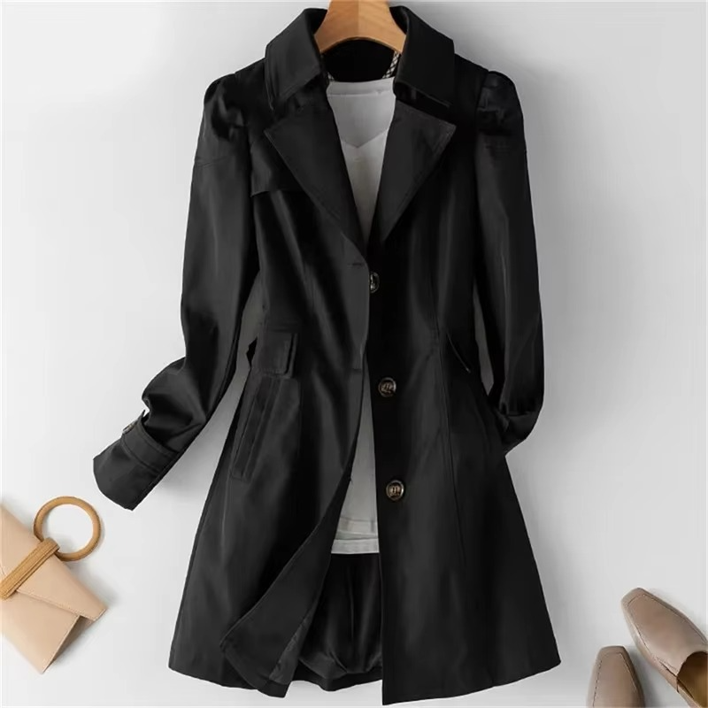 Damen Trenchcoat Mittellang