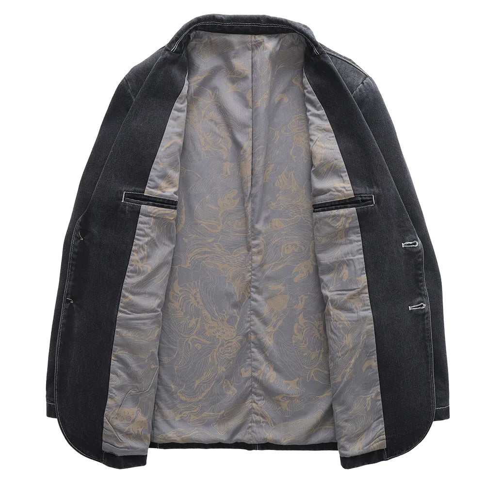 Männer Slimfit Blazer Denim Modern