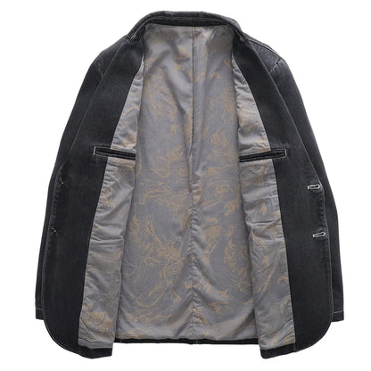 Männer Slimfit Blazer Denim Modern