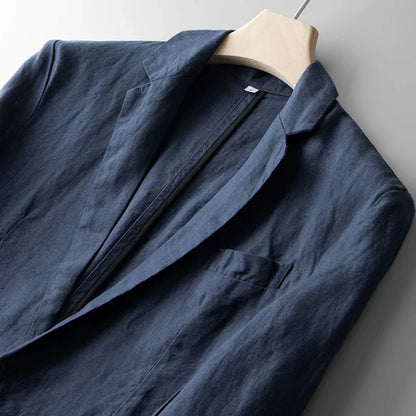 Herren Leinenblazer Leicht Sommer Modern