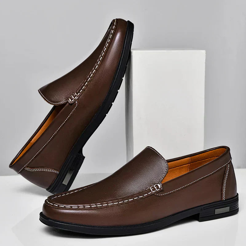 Herren Slip-On Schuhe Klassisch Leder
