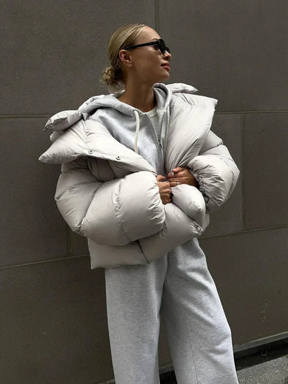 Damen Steppjacke Anthrazit Warm
