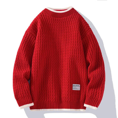 Herren Strickpullover Strukturiert Modern