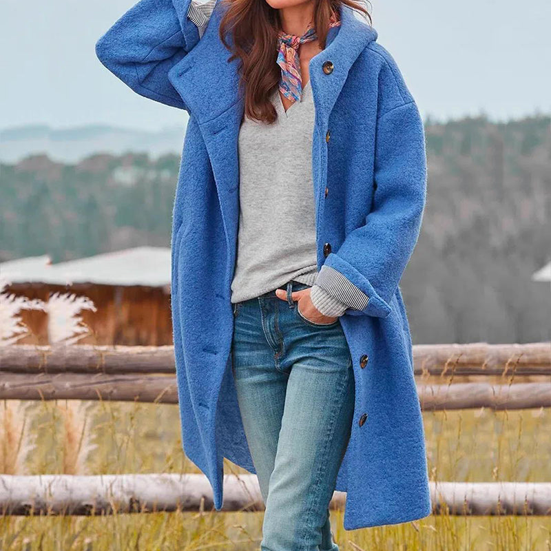 Arctica Damen Wintermantel mit Kapuze Blau
