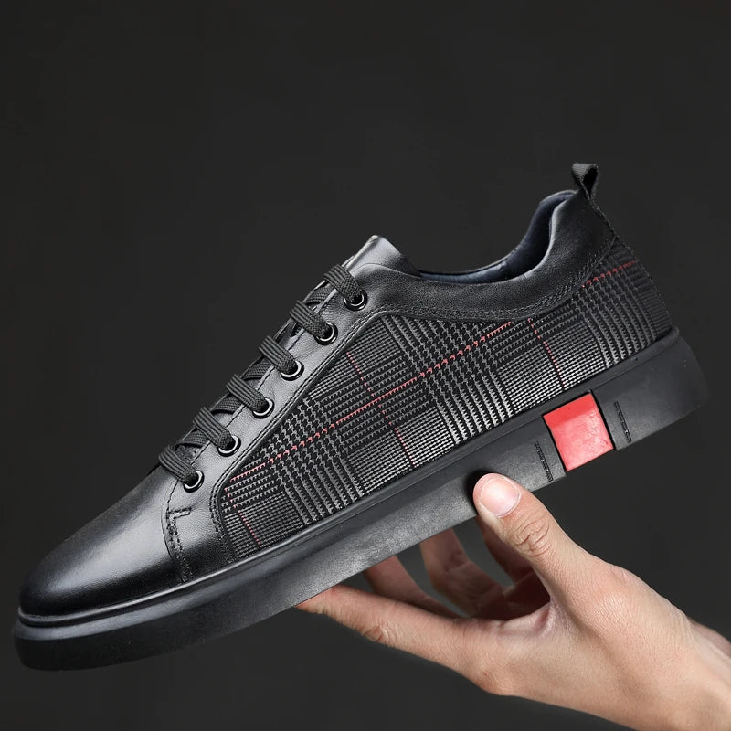 Herren Leder Sneaker Elegantes Design