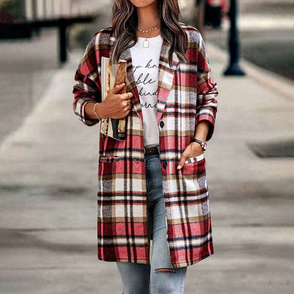 Damen Karo-Jacke Übergangsmodell Regular Fit - Norvielle