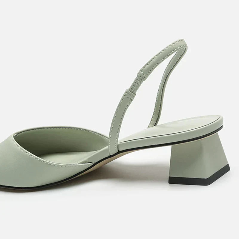 Damen Slingback Schuhe Spitz Absatz
